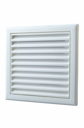 Ventilační mřížka na ventilátory se síťkou MV 100s 154 x 154 mm bílá Vents Eleman