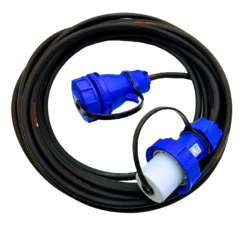 Prodlužovací kabel gumový venkovní 30m 1-zásuvka 230V černý vodě