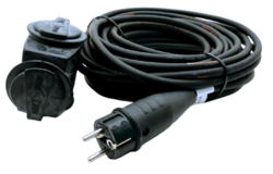 Prodlužovací kabel 20m 3 zásuvky rozbočka 230V IP44 H07RN-F 3x1,