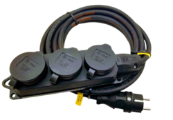 Prodlužovací kabel venkovní 5m 3 zásuvka 230V 3x1,5mm H07RN-F 3x
